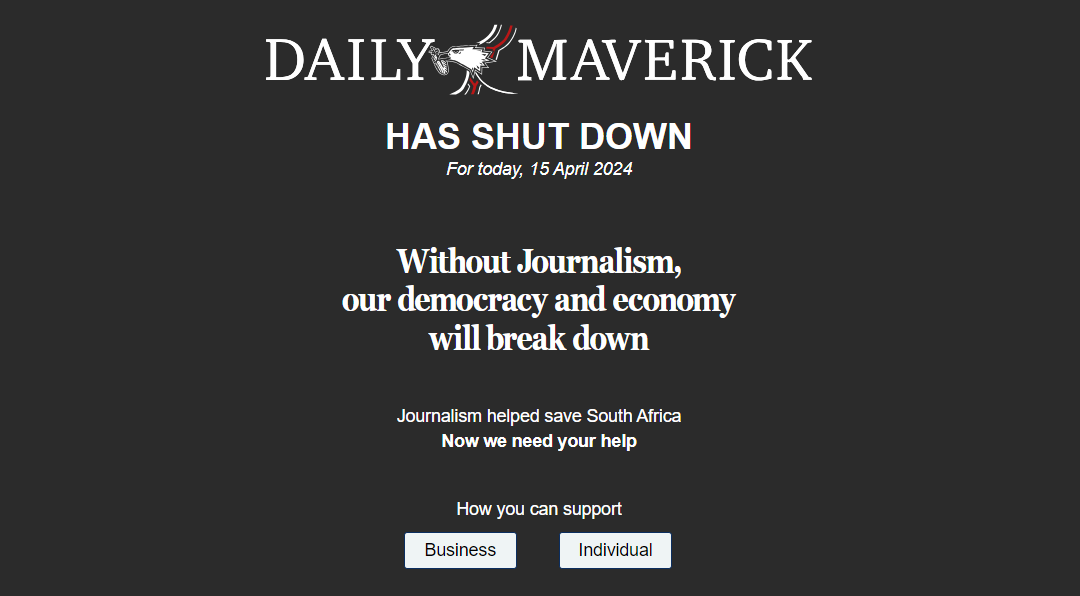 Daily Maverick shutdown highlights the desperate state of SA’s media